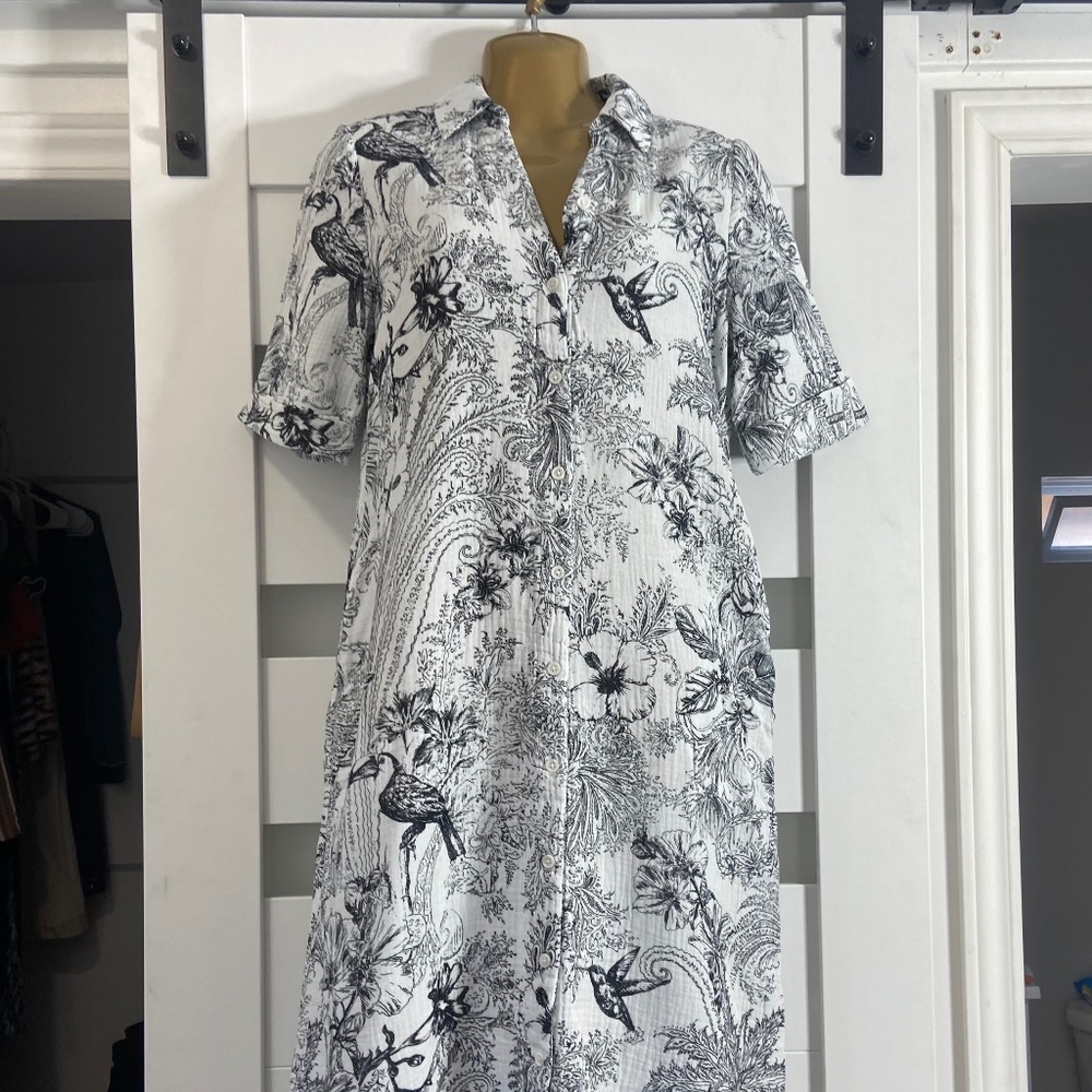 Chico's Toile-Print Shirt Dress Size 00